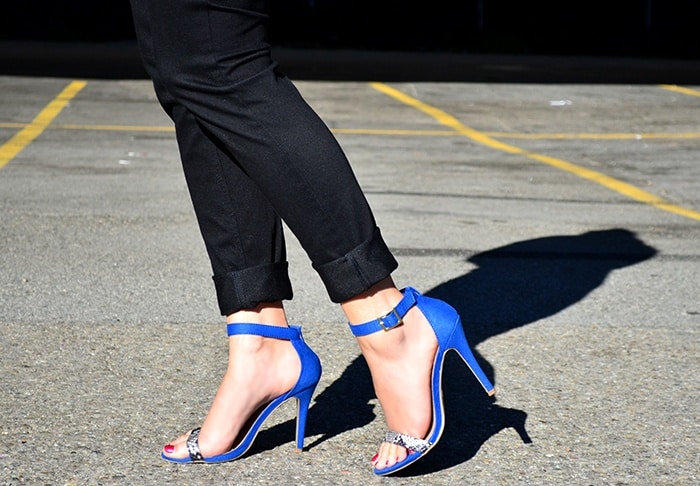 ankle strap heels with pants