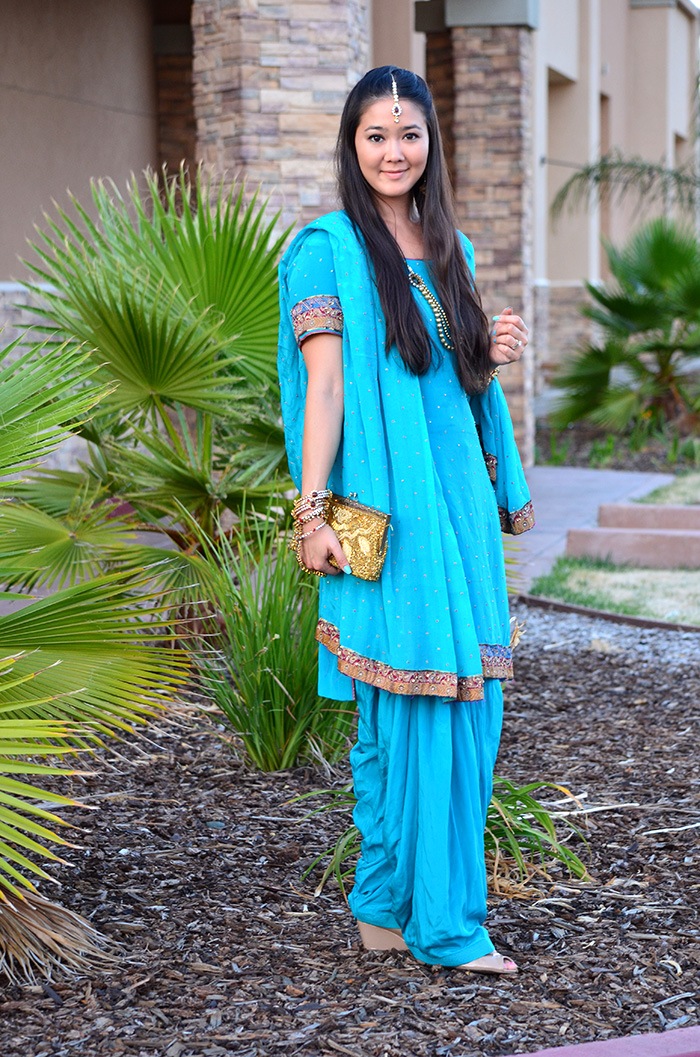 indian wedding turquoise outfit
