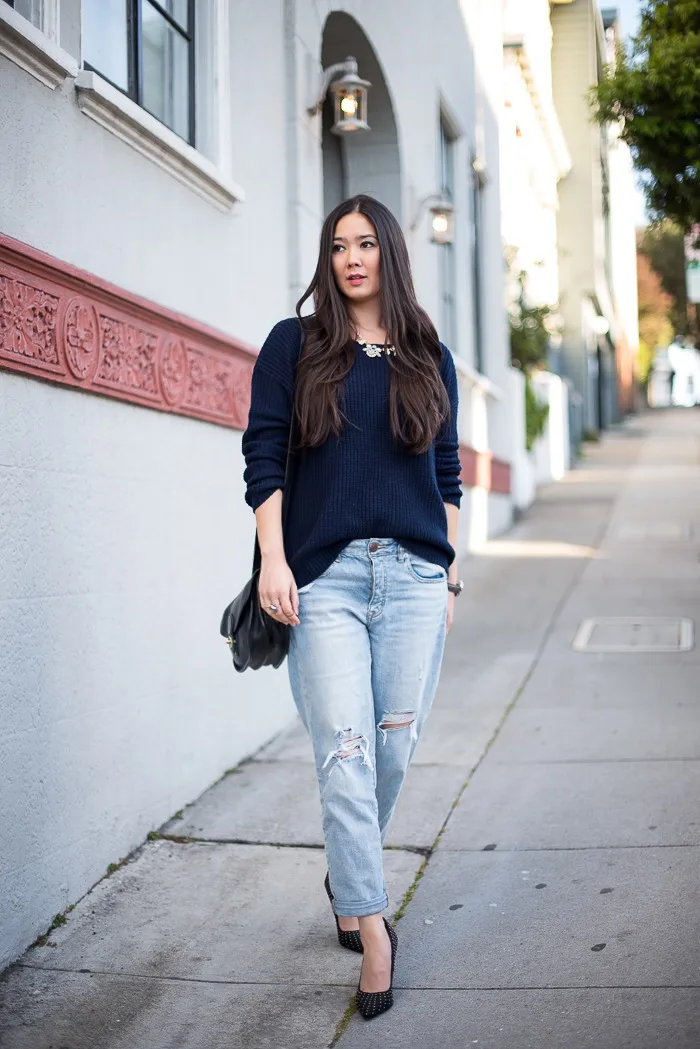 how to wear boyfriend jeans