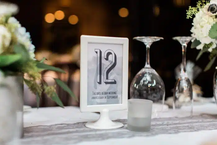 cute wedding table number idea