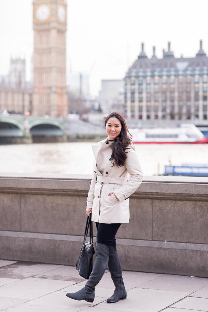 London trench coat outfit
