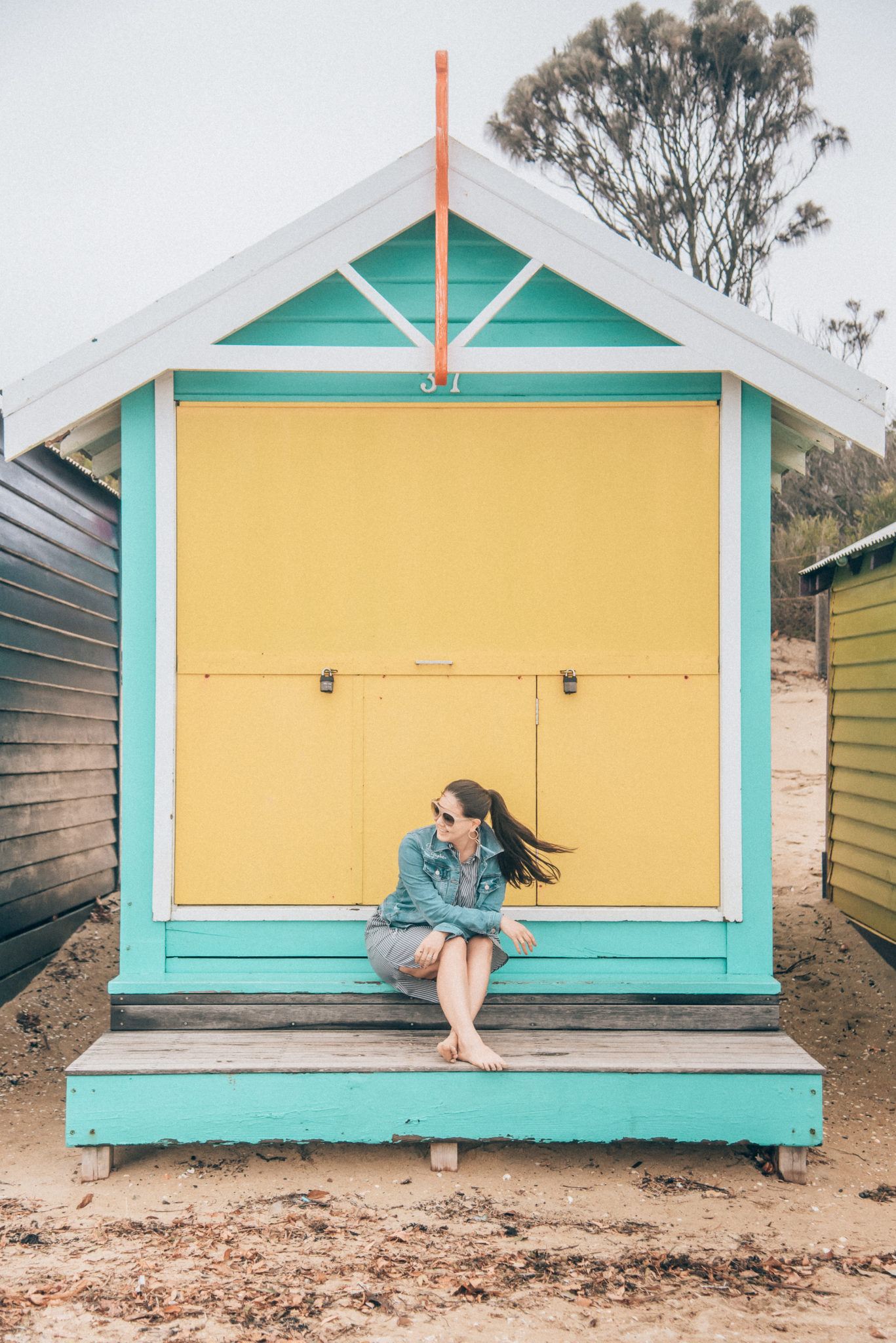 Visiting the iconic Brighton Bathing Boxes featured by popular San Francisco travel blogger, What The Fab