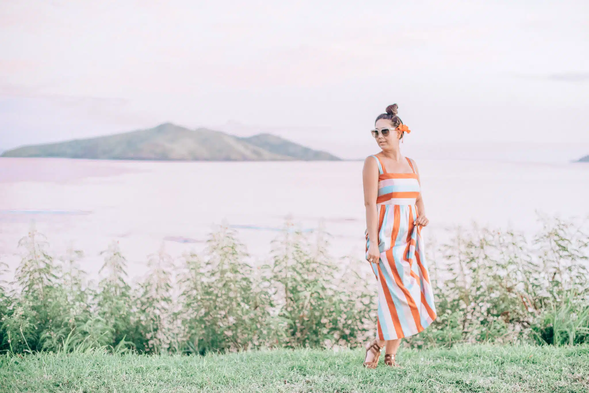 Valentino Striped Dress - Sherbet Sunset featured by popular San Francisco fashion blogger What The Fab
