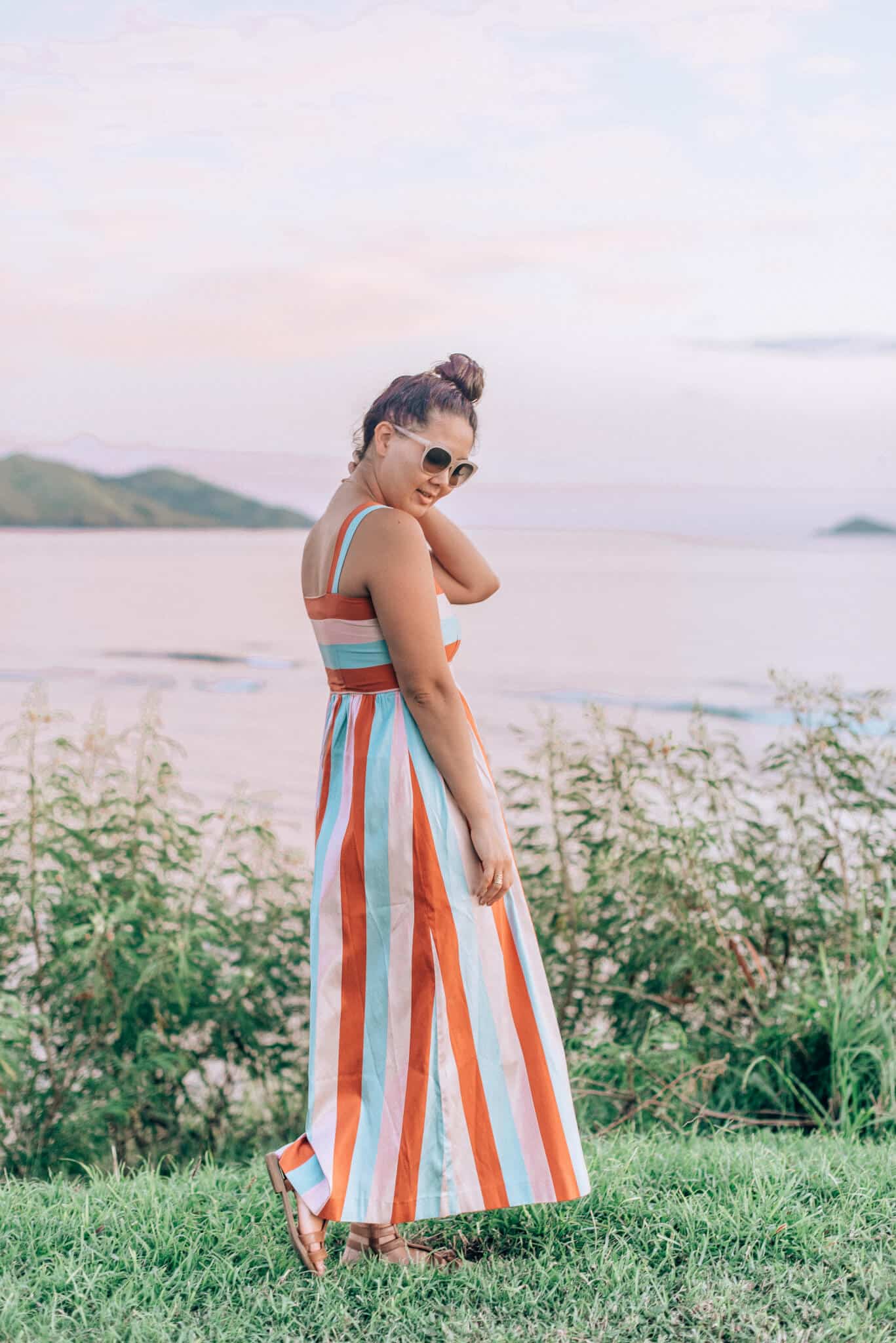 Valentino Striped Dress - Sherbet Sunset featured by popular San Francisco fashion blogger What The Fab