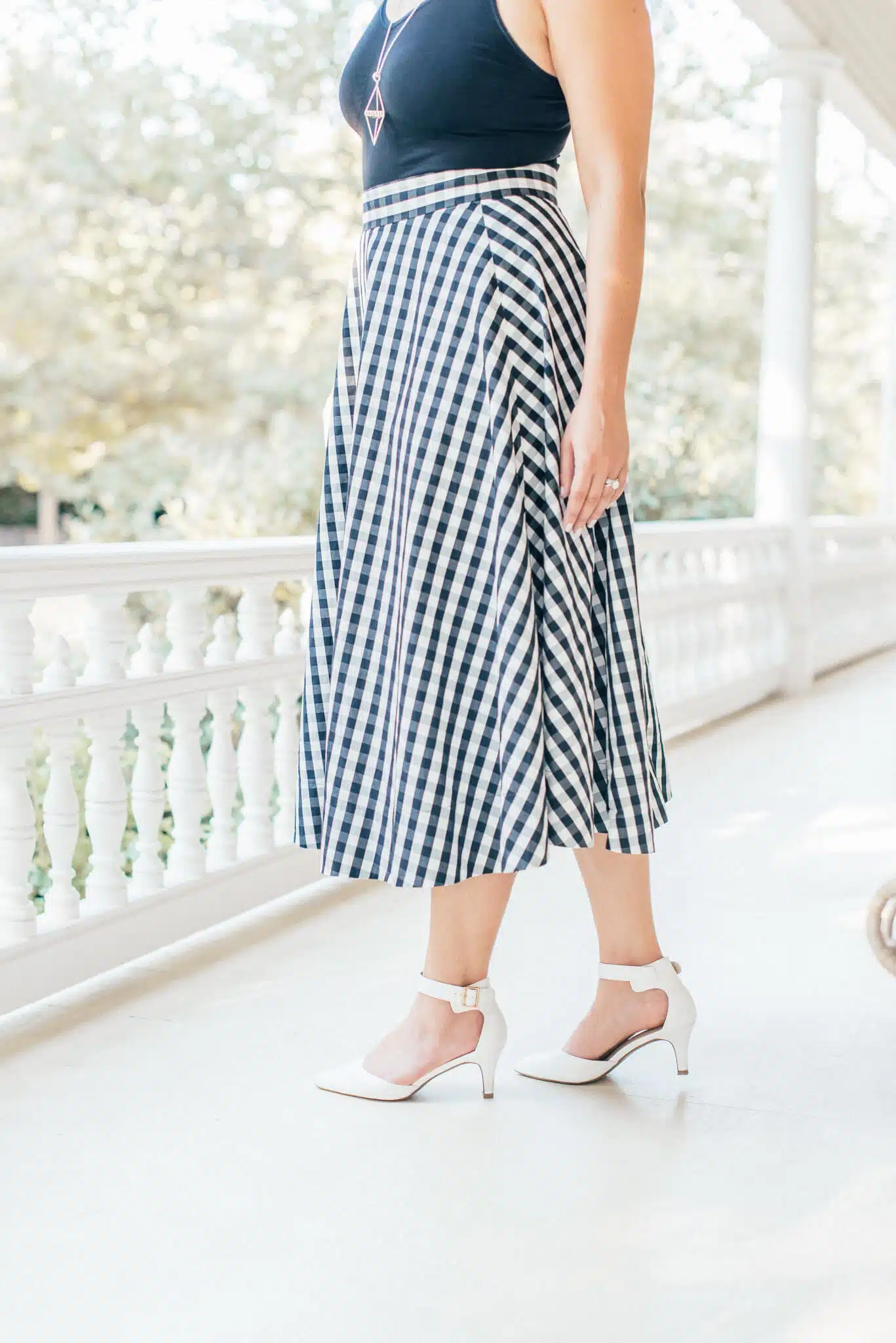 Amazon | Vacation | Travel Style | Kate Spade Gingham Circle Skirt in the Napa Valley featured by top San Francisco fashion blog What The Fab
