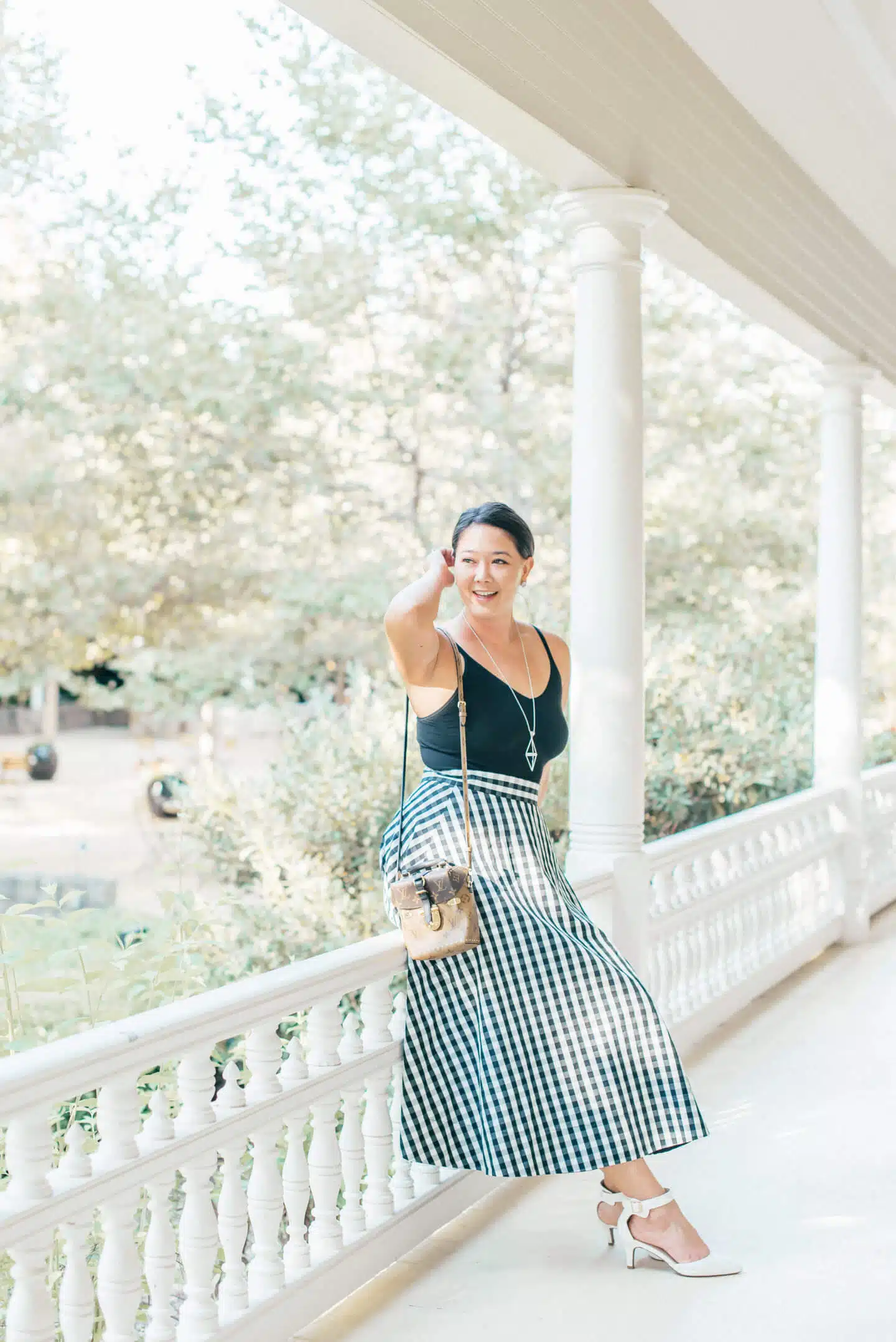 Kate Spade Gingham Circle Skirt in the Napa Valley