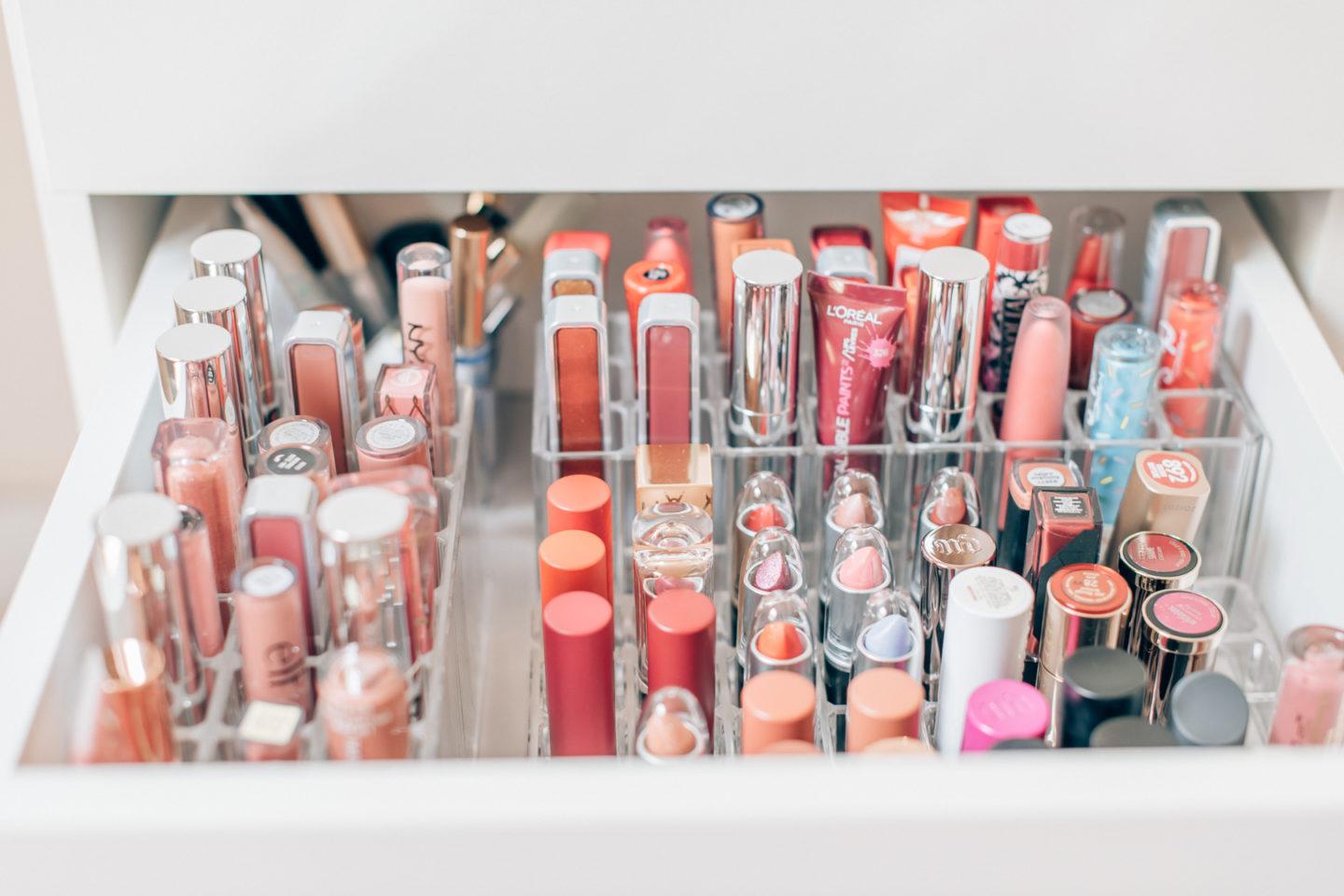 Makeup vanity organization ideas, by lifestyle blogger What The Fab