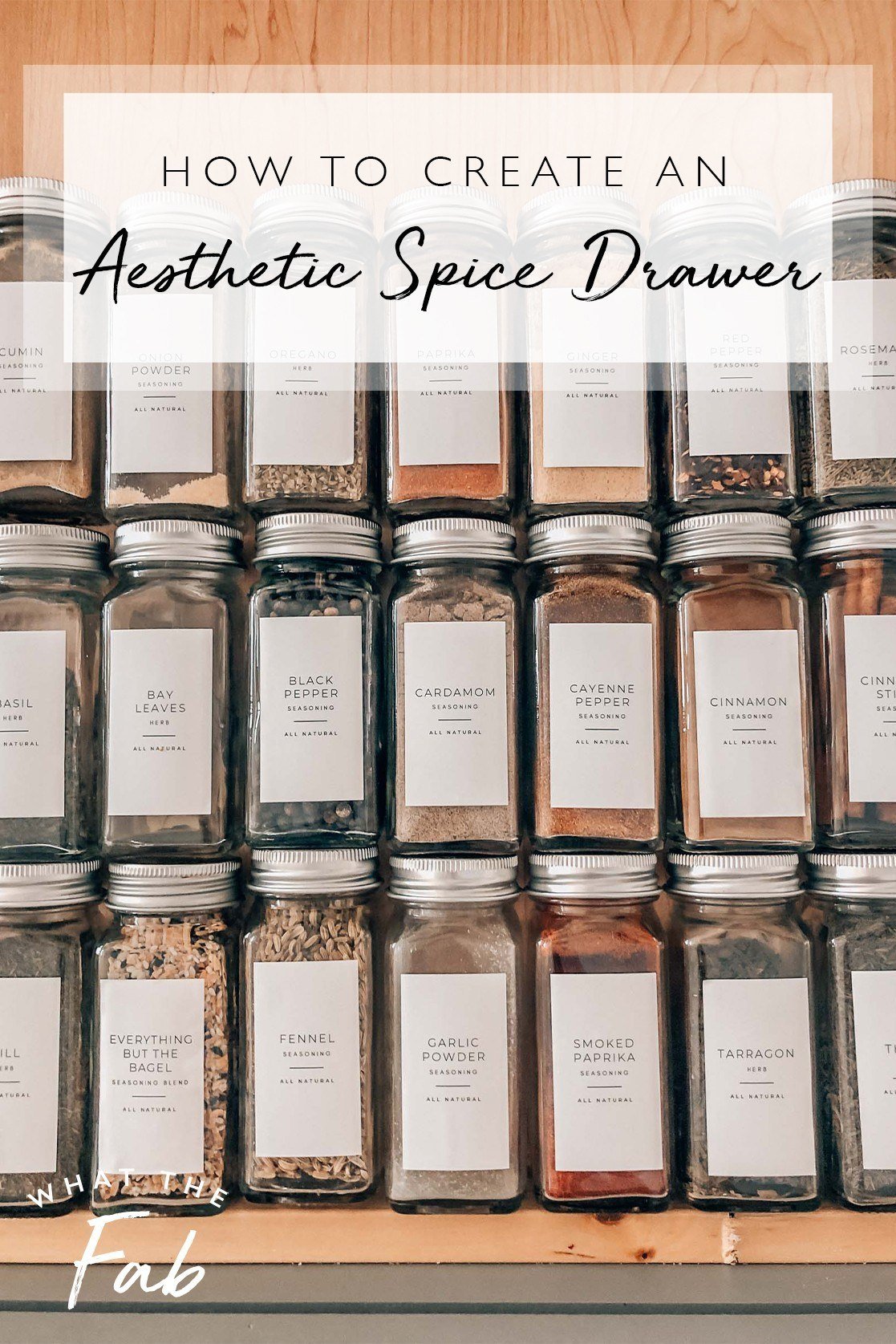 How to make your spice drawer aesthetic, by lifestyle blogger What The Fab