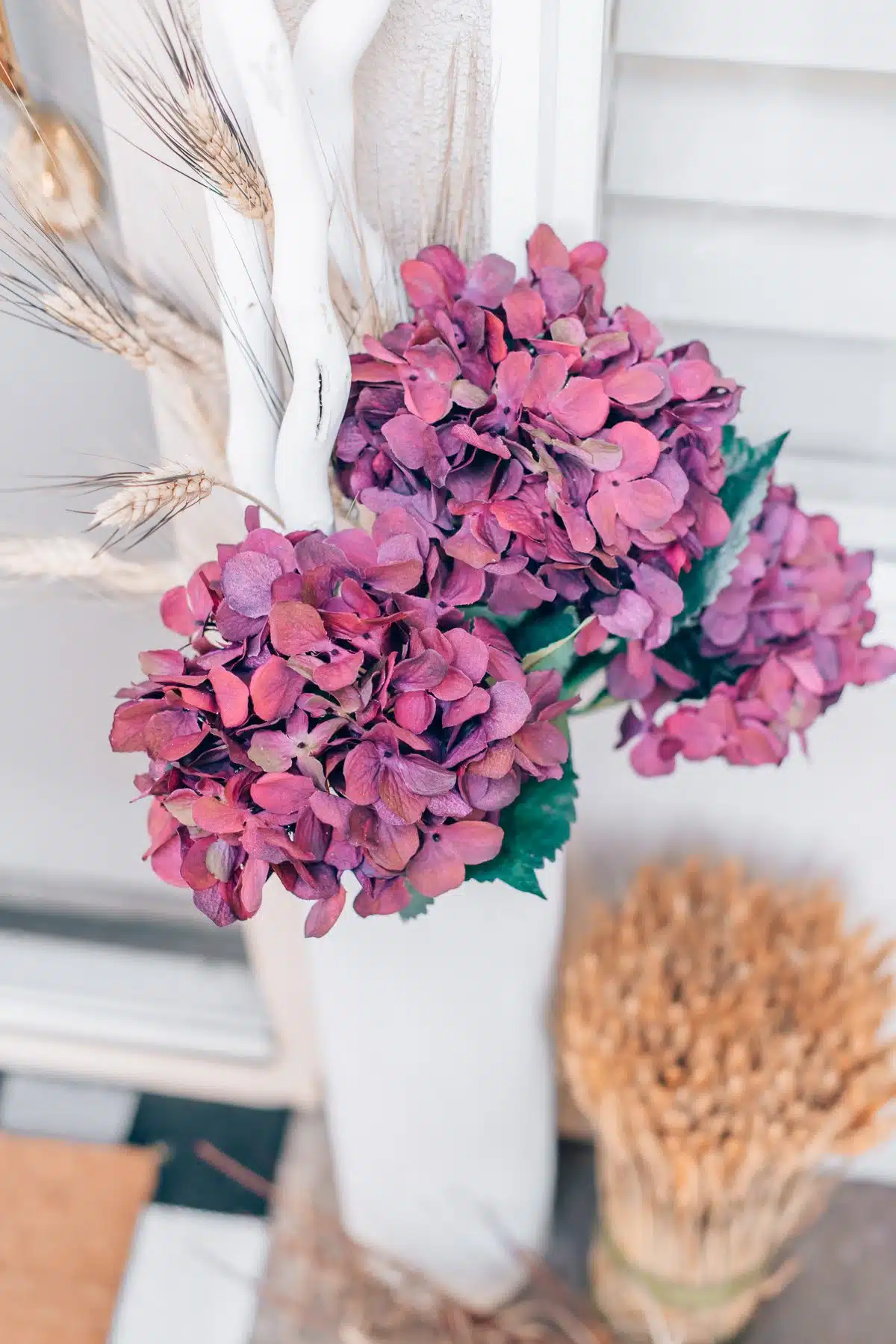 Front door fall decor, by lifestyle blogger What The Fab