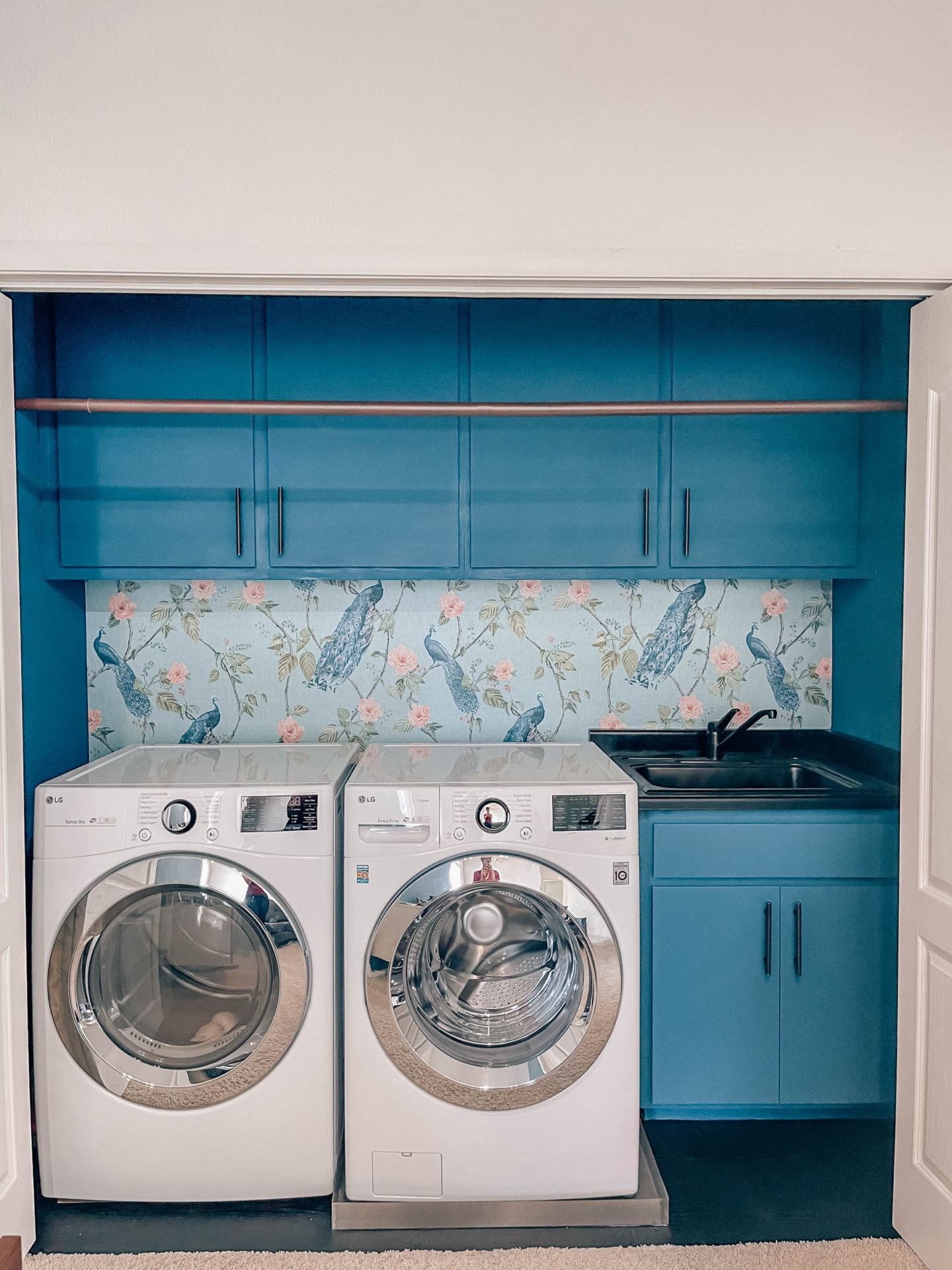 Laundry Room Wallpaper Ideas  at home with Ashley
