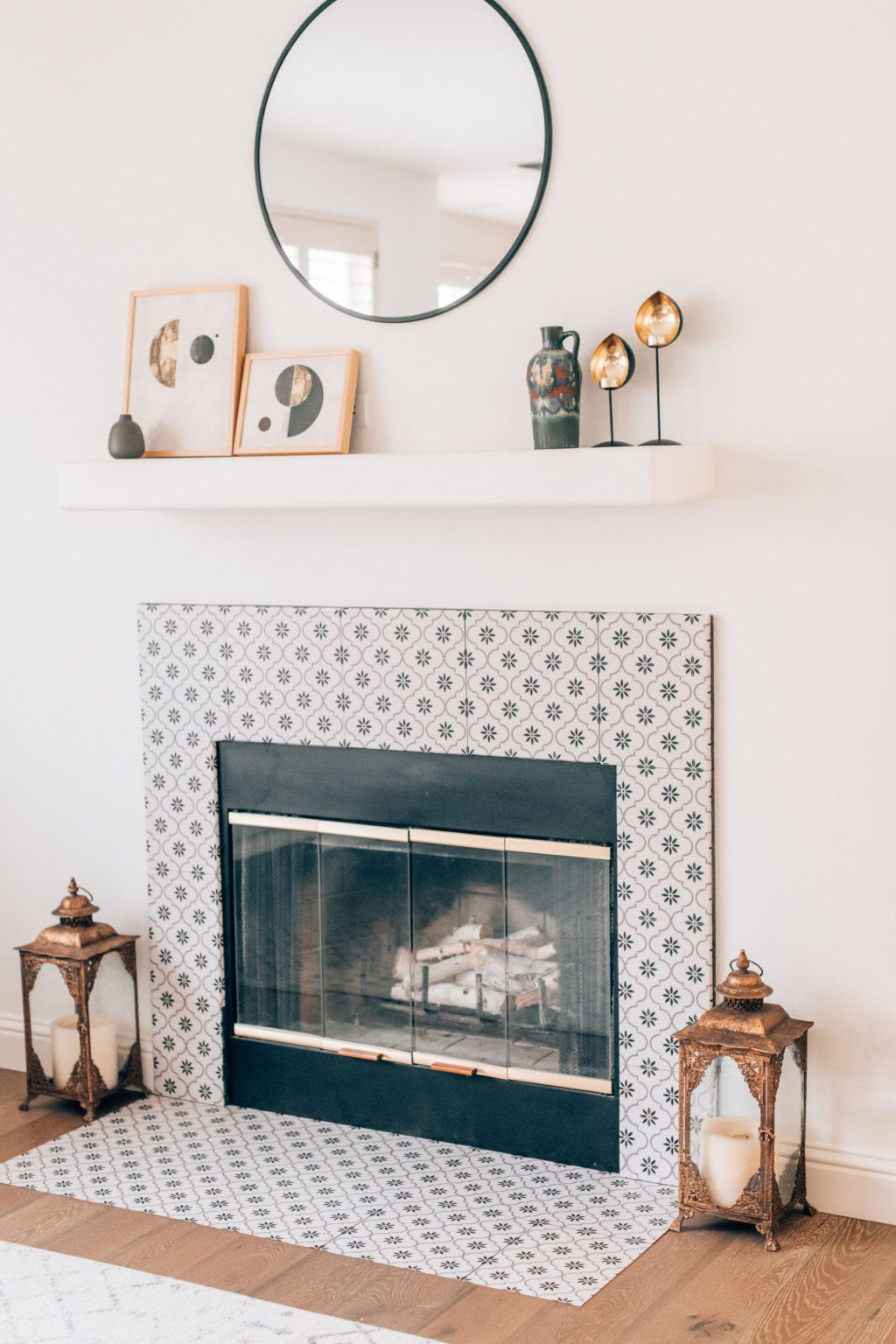 Fireplace Stickers: Cute, Easy, and Budget-Friendly Fireplace Makeover ...