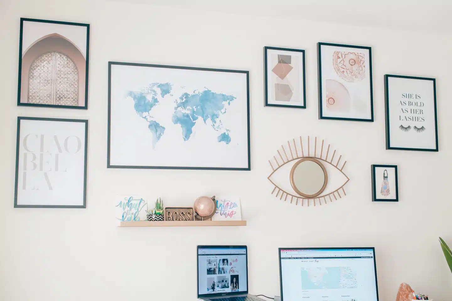 Desenio gallery wall, by lifestyle blogger What The Fab