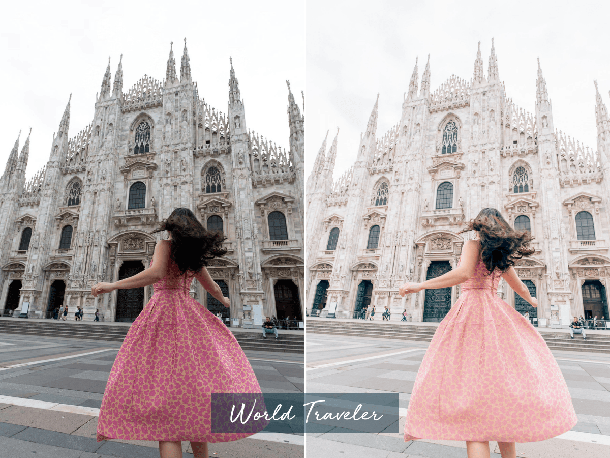 Professional Lightroom presets, by travel blogger What The Fab
