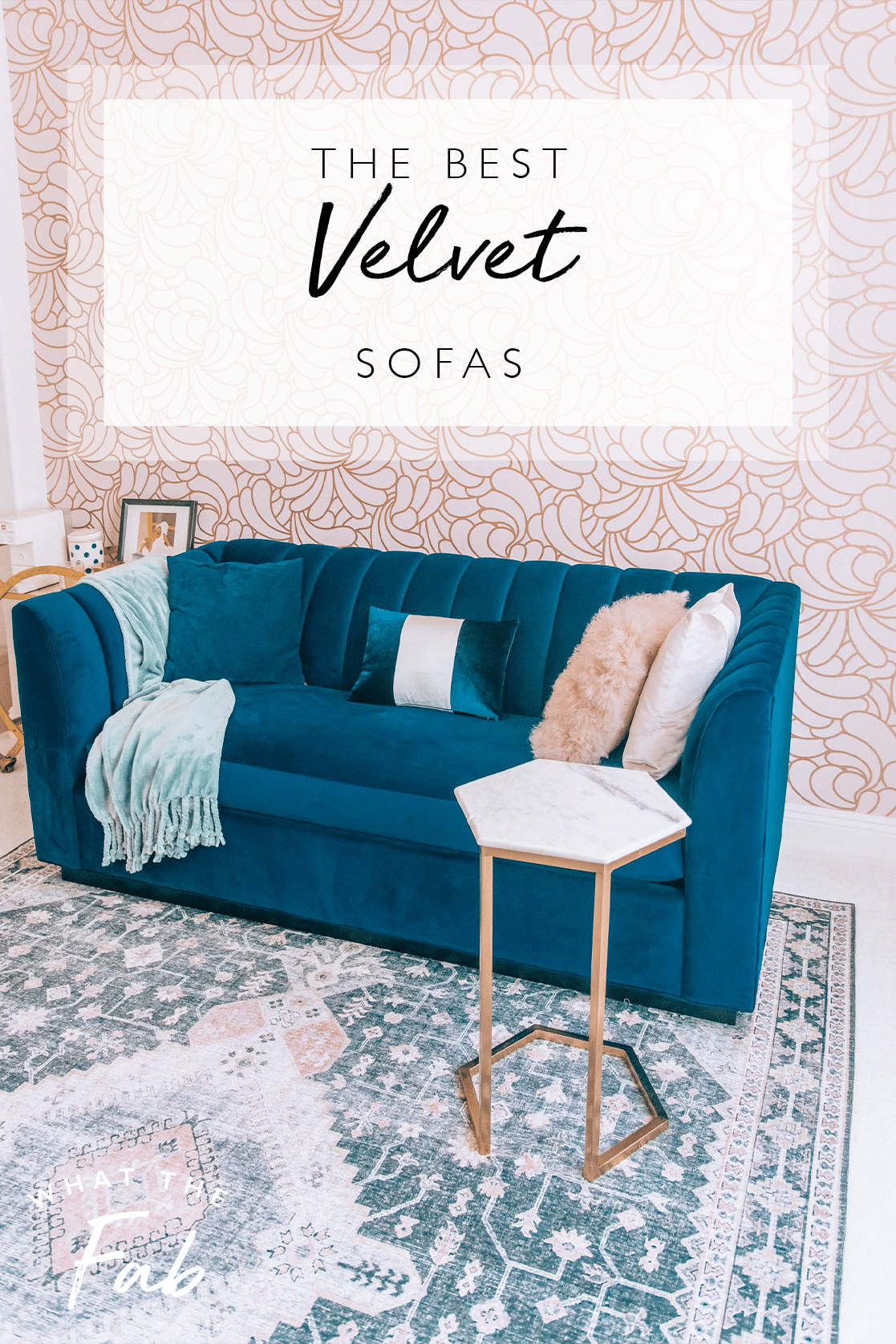 Velvet Sofas, by Blogger What The Fab
