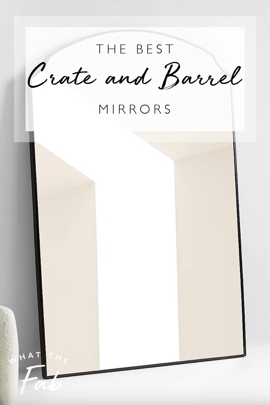 Edge Walnut Standing Mirror | Crate & Barrel