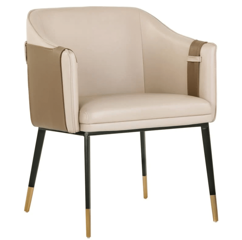 Cream dining chairs, by Blogger What The Fab