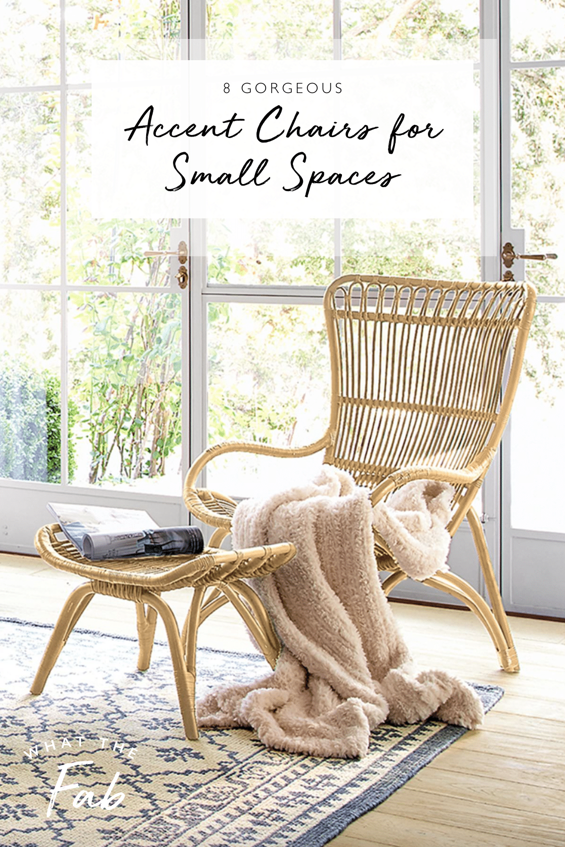 Best accent chairs for small spaces, by home blogger What The Fab