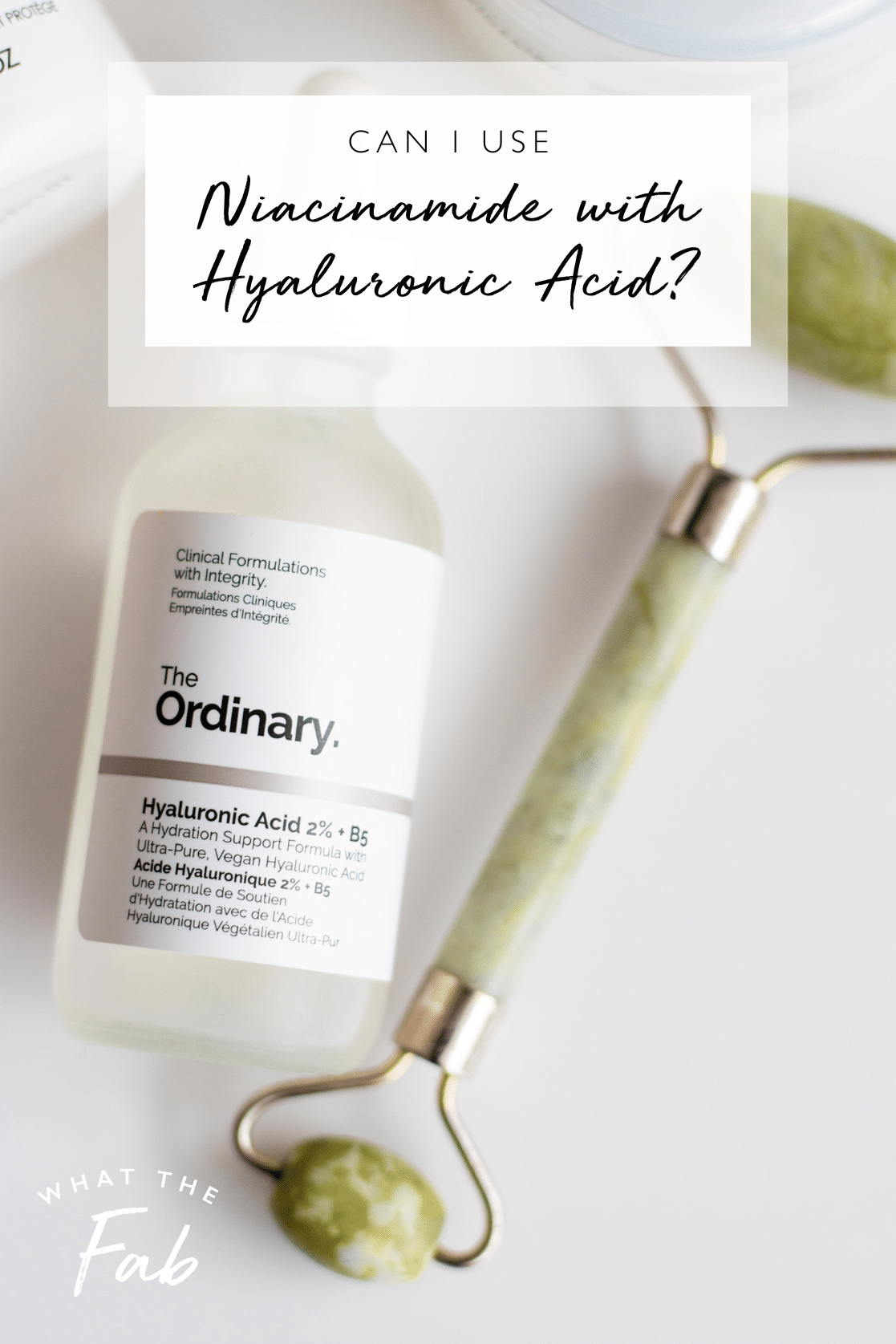 Can I use niacinamide with hyaluronic acid, by beauty blogger What The Fab