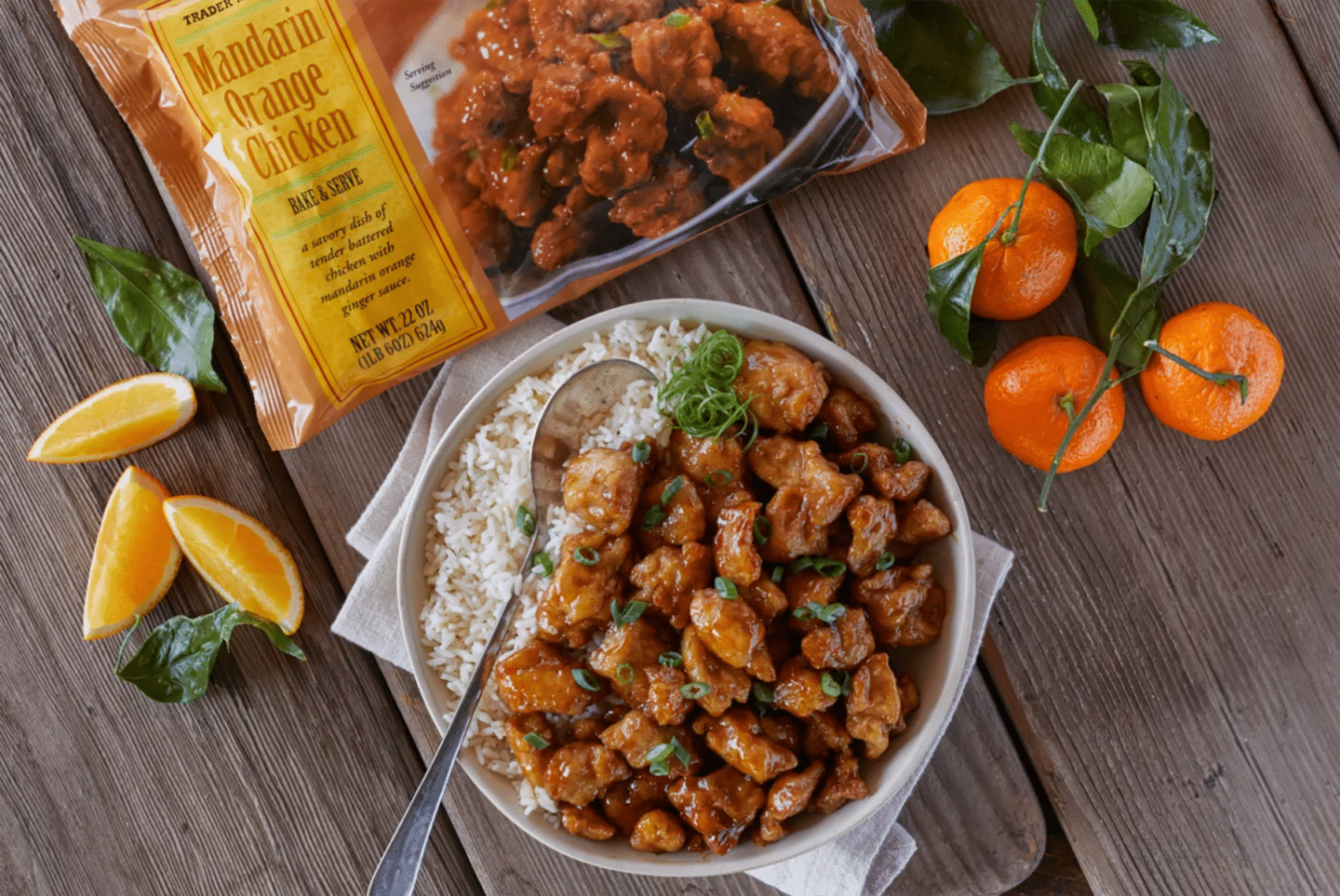 Level up the orange chicken Trader Joe's meal, by food blogger What The Fab