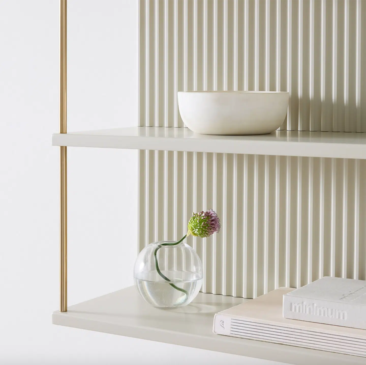 Gorgeous West Elm shelves, by home blogger What The Fab