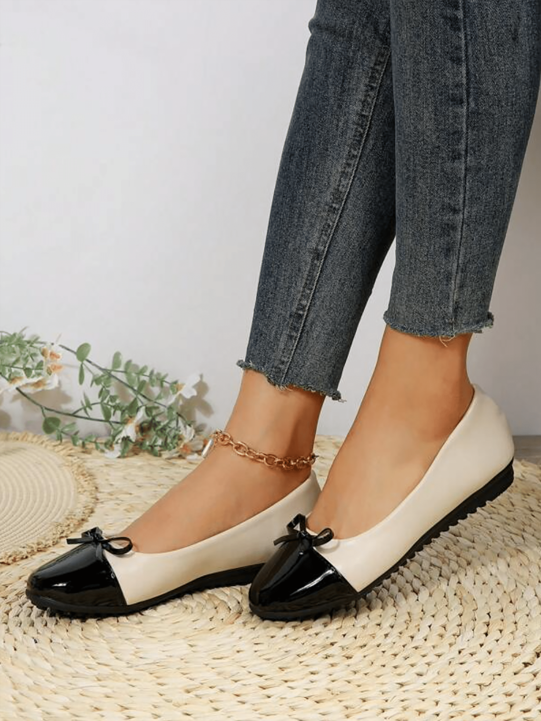 chanel style ballet flats