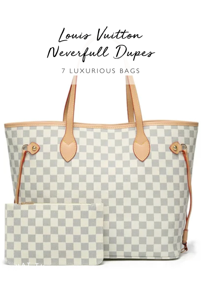 My Favorite Checkered Tote Bag + Louis Vuitton Neverfull Look Alike