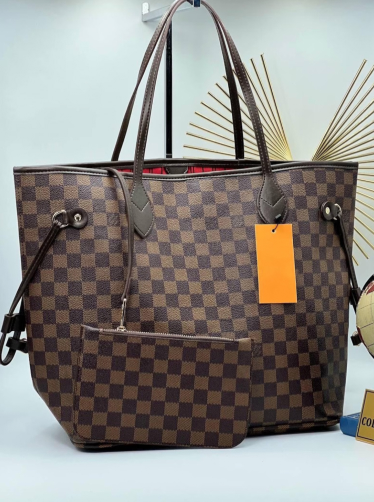 BEST LOUIS VUITTON DUPES NEVER FULL BAG,  Finds, Walmart find, BROWN CHECKERED BAG