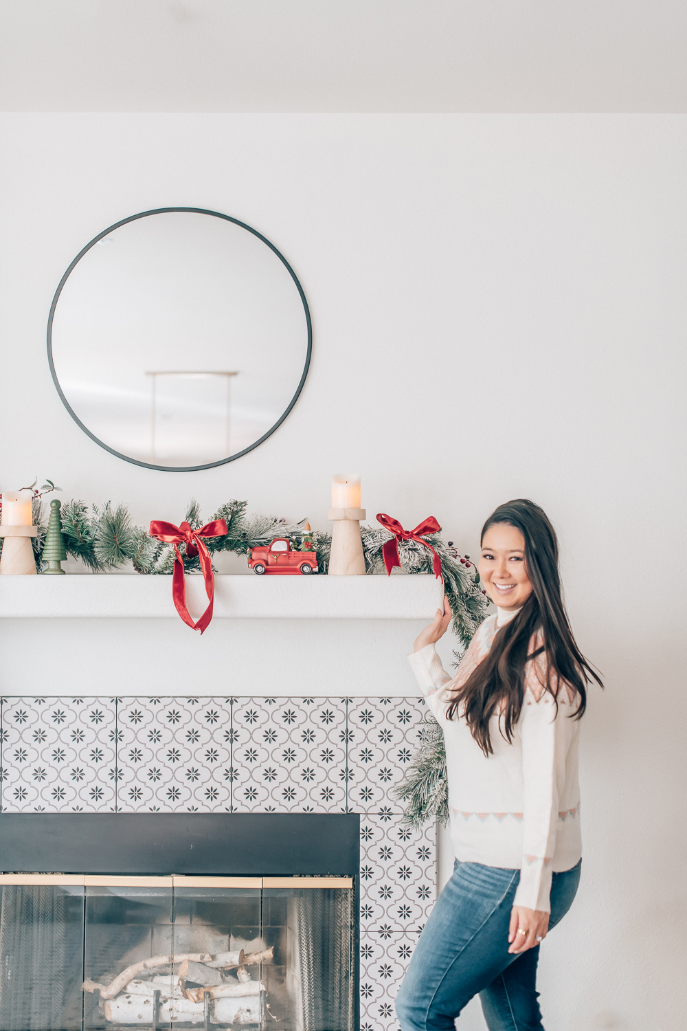 Holiday Decorating with Walmart: Festive Fireplace