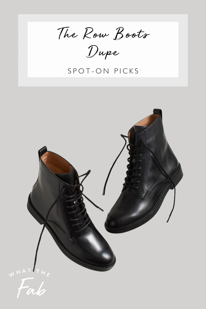 The Row boots dupe picks, by fashion blogger What The Fab