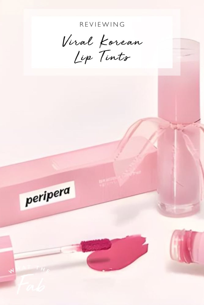 Korean lip tint review, by beauty blogger What The Fab