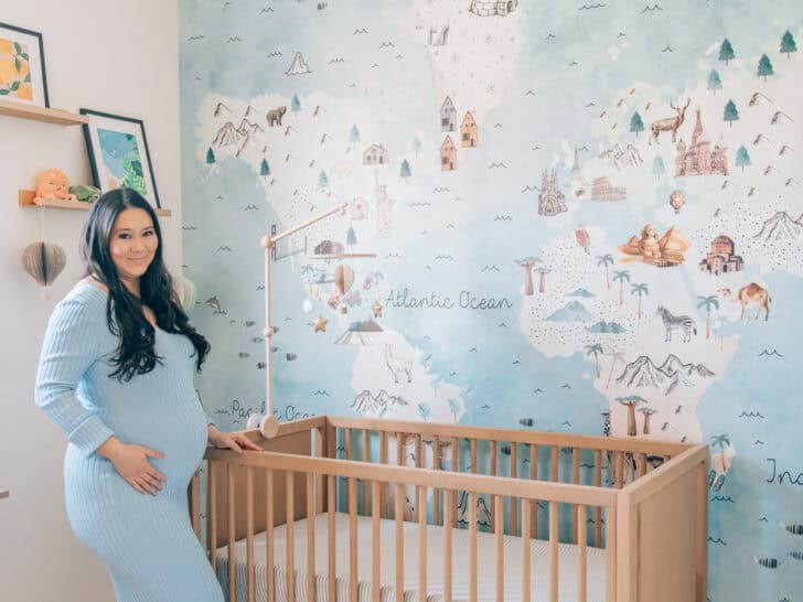 Travel-themed nursery, by lifestyle blogger What The Fab