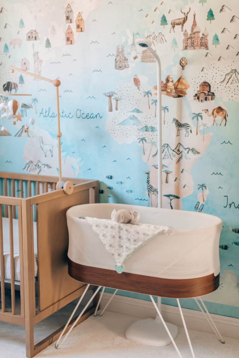 Travel-themed nursery, by lifestyle blogger What The Fab